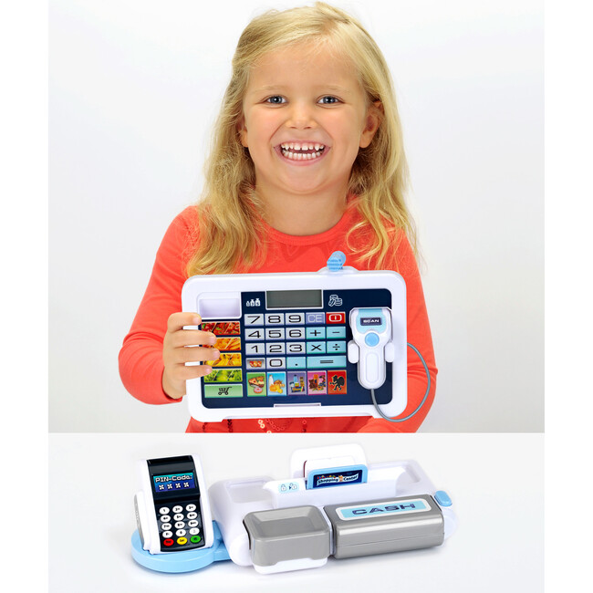 Shopping Center: Tablet & Cash Register Station Pretend Playset - Role Play Toys - 2