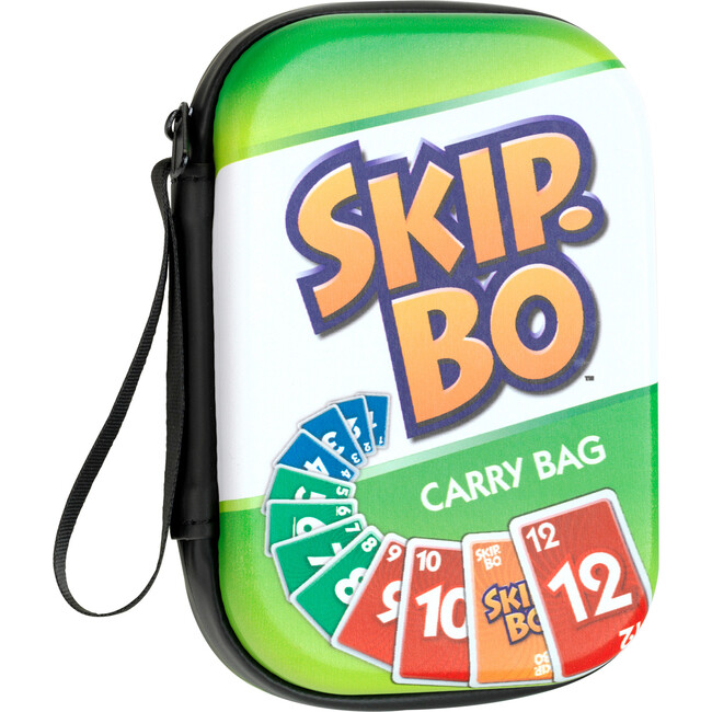 Skip.Bo Carry Bag - Card Game Accessory, 6.1 x 4.3", Waterproof Zip Case w/ Strap
