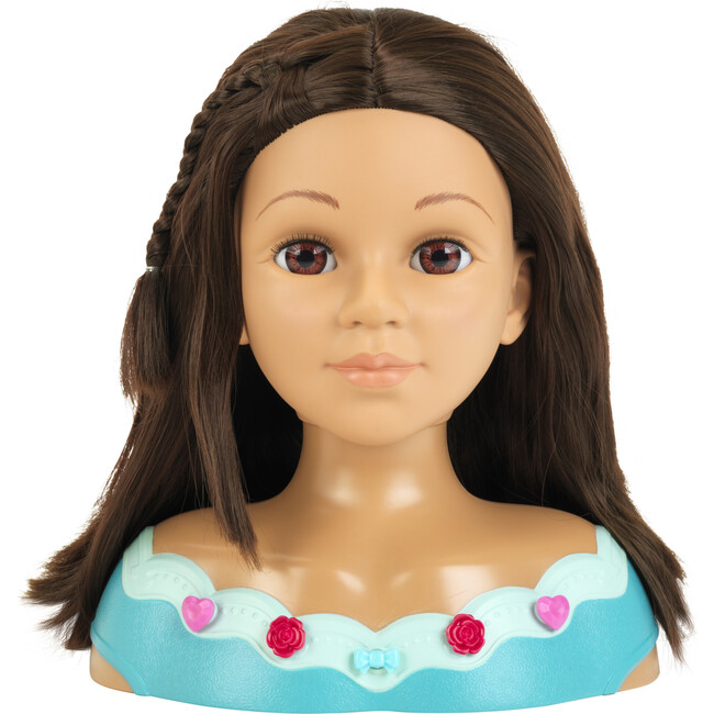 Klein: Hairstyling Head Mia - Pink & Teal, 10.6" Doll Head & 13pc Hair Styling Accessories - Role Play Toys - 3