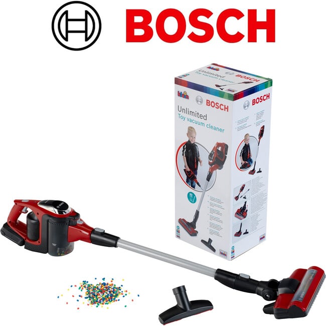 Bosch: Unlimited Toy Vacuum Cleaner - Red - Lights & Sounds - Role Play Toys - 3