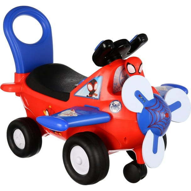 Marvel Lights 'N' Sounds Spidey Activity Plane Ride-On Toy