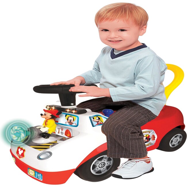 Disney: Mickey Mouse Activity Fire Truck Light & Sound Activity Ride-On - Outdoor Games - 2
