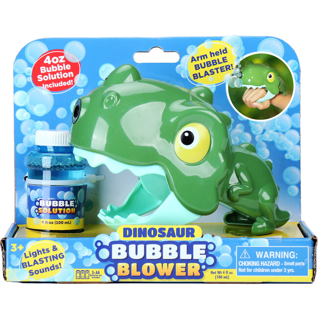 Motorized Handheld Dinosaur Bubble Blower w/ 4 Ounce Premium Bubble Solution - Arts & Crafts - 3