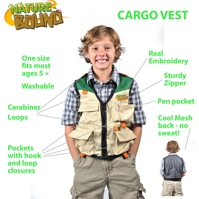Nature Bound: Cargo Vest - Green & Khaki - Outdoor Games - 2