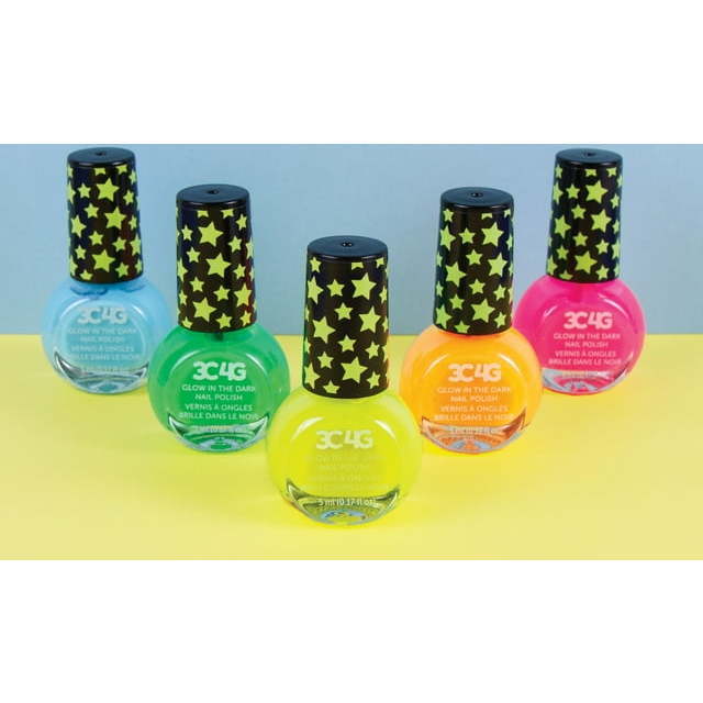 Glow In The Dark Nail Polish Craft Activity Set w/ 5 Bottles - Arts & Crafts - 2
