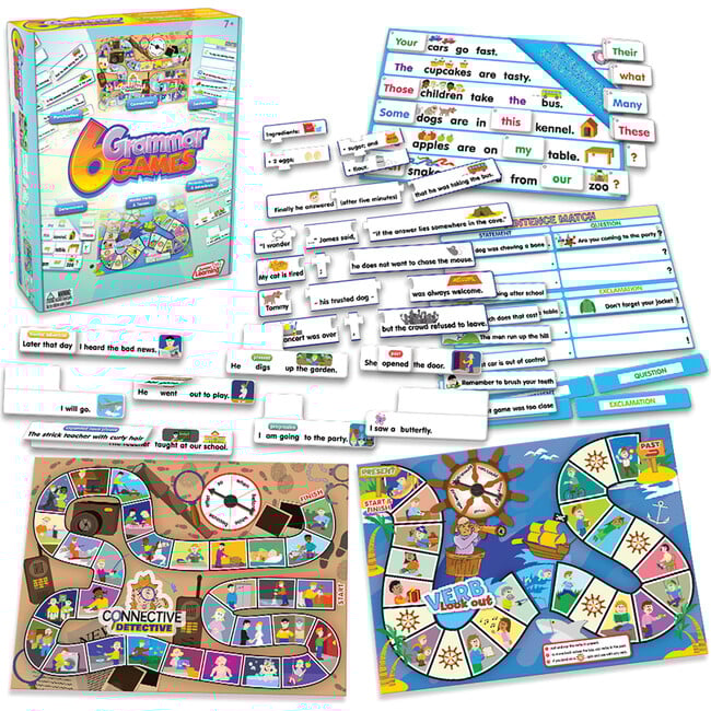 6 Grammar Games Board Game