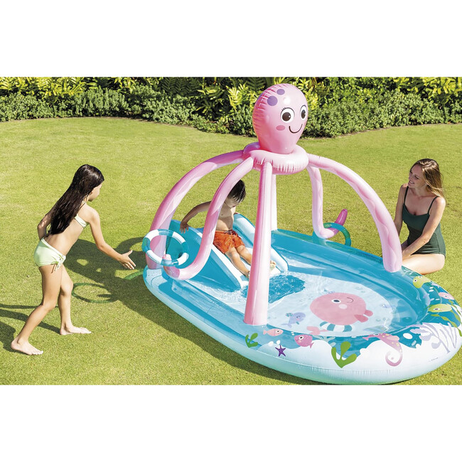 Friendly Octopus Inflatable Play Center W/ Water Slide