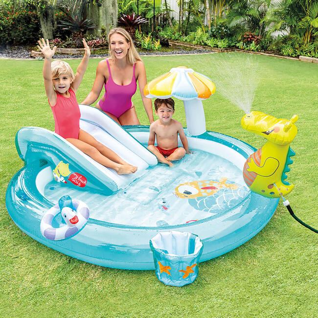 Gator Inflatable Pool Play Center - Lawn Water Slides - 2