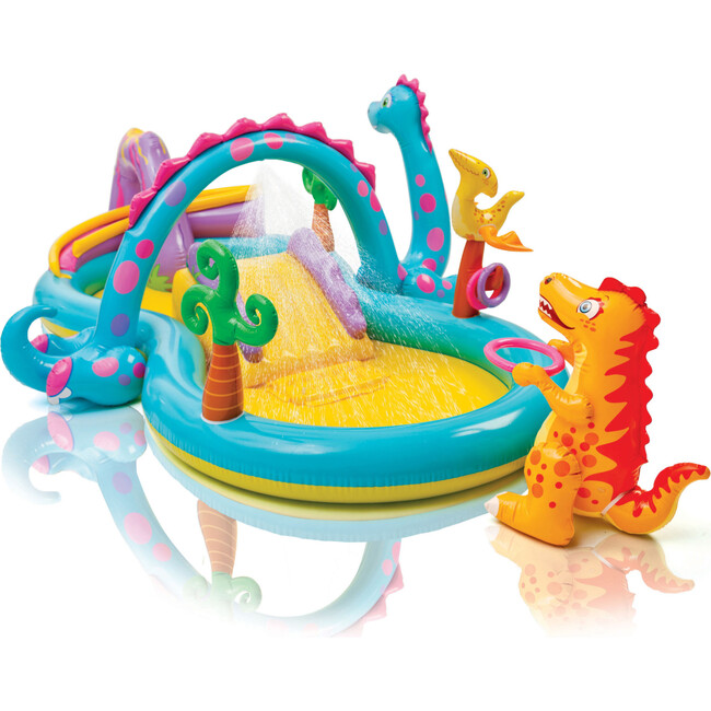 Dinoland Play Center Kiddie Inflatable Swimming Pool - Lawn Water Slides - 1