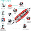 Excursion Pro 151 x 37 x 18" K2 Inflatable Kayak W/ Accessories - Water Toys - 4