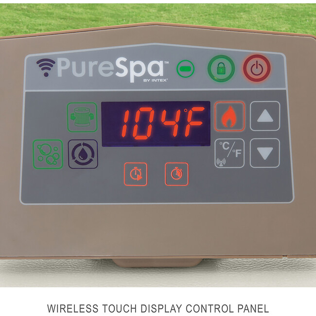 PureSpa: Chevron Deluxe Inflatable Hot Tub Set - 6 Person - Water Toys - 3