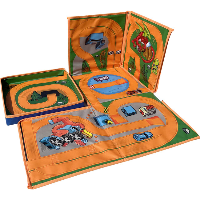 ZipBin Hot Wheels 300 Car Storage Cube & Playmat - Playsets - 2