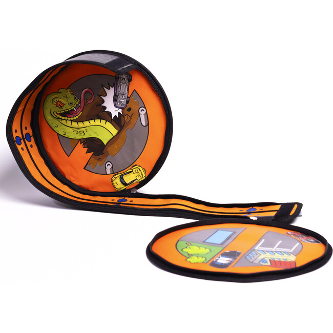 ZipBin Hot Wheels: Wheelie Track Pack Storage Case & Racetrack Mat - Playsets - 3