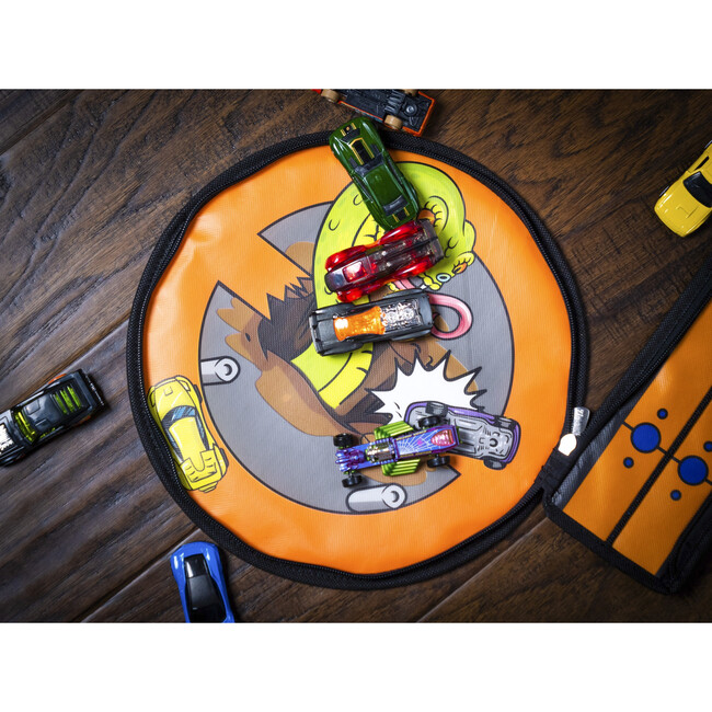 ZipBin Hot Wheels: Wheelie Track Pack Storage Case & Racetrack Mat - Playsets - 4