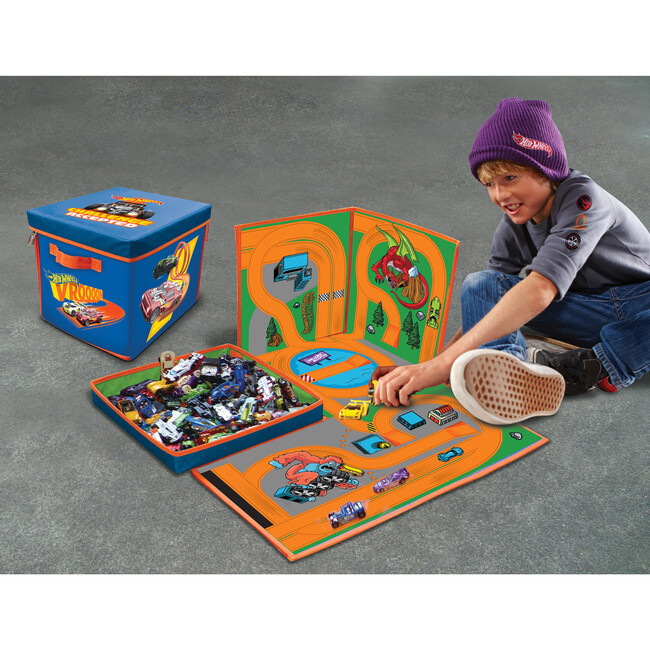 ZipBin Hot Wheels 300 Car Storage Cube & Playmat - Playsets - 5