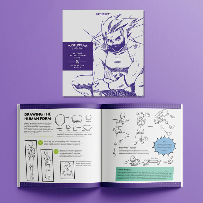 Art Maker Masterclass Collection: How to Draw Manga Kit - Activities - 4