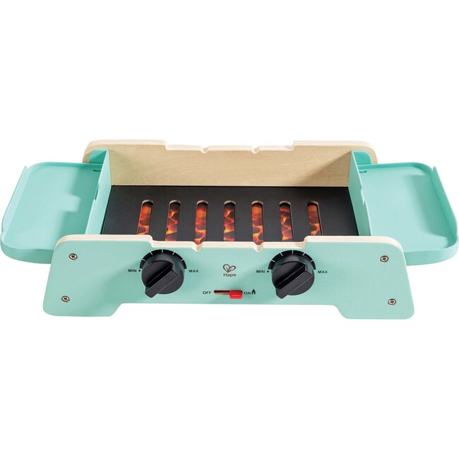 Hape: Sizzling Griddle & Grill BBQ - Teal Wooden Food Playset