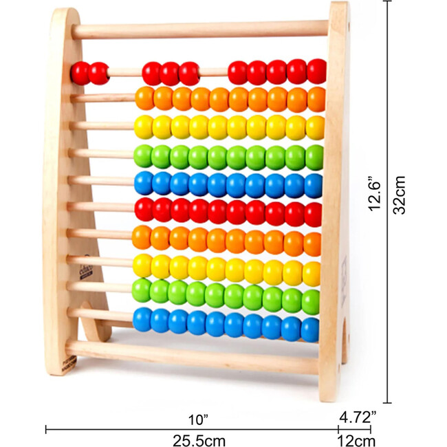 Hape: Rainbow Bead Abacus - Colorful Wooden Counting Toy - Play Kits - 3