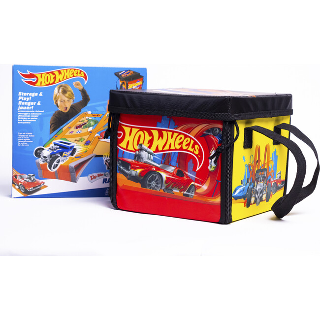 Hot Wheels ZipBin Ramp It Up! Storage Case & Racetrack Playmat/Car Ramp - Playsets - 6