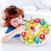 Hape: Learn The Time Bug Puzzle - 13pc Wooden Clock Puzzle - Puzzles - 2