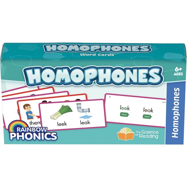 Rainbow Phonics - Homophones - 65 Word Cards