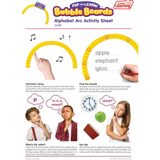 Junior Learning Alphabet Arc Bubble Board for K-2