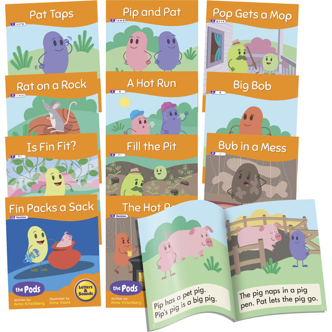 Decodable Readers The Pods - Phase 2 Letter Sounds: The Science of Reading