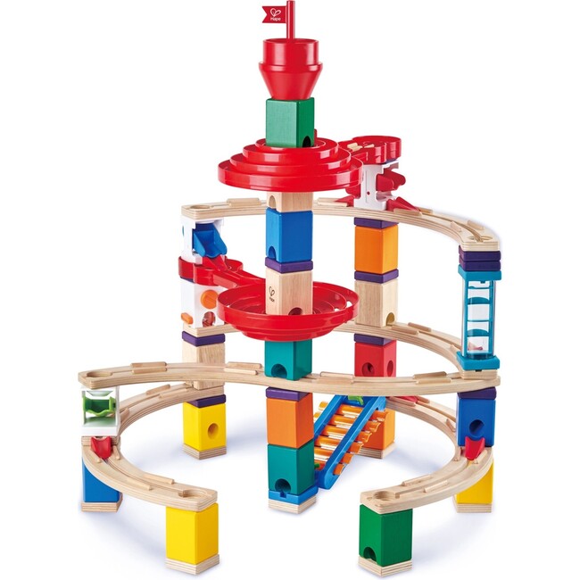 Quadrilla Super Spiral Wooden Marble Run Construction