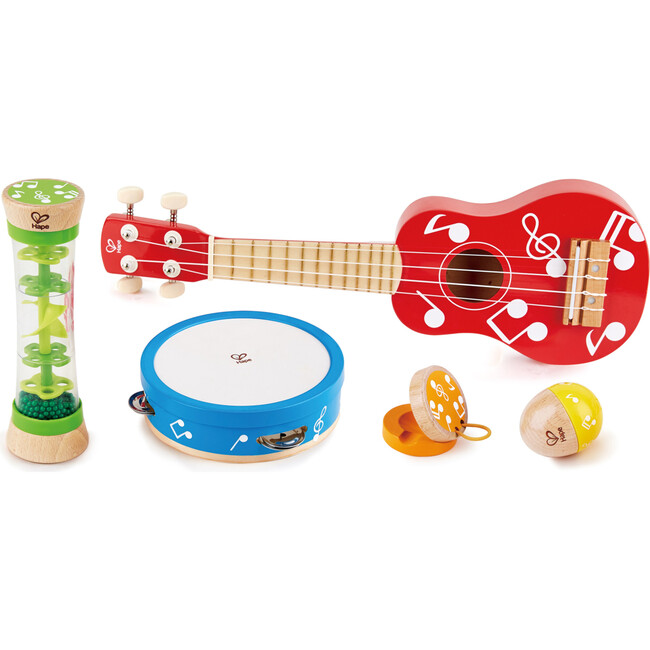 Mini Band Wooden Instrument Set for Toddlers, 5 Pieces - Musical - 3