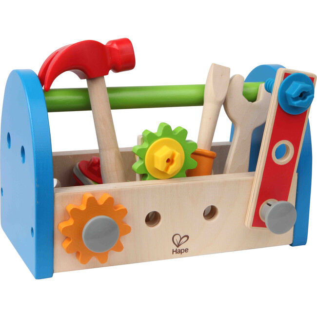 Fix It Kid's Wooden Tool Box Play Set W/ Accessories