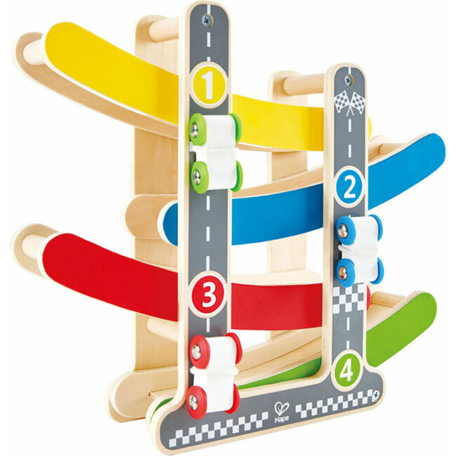 Fast Flip Kid's Colorful Wooden Racetrack
