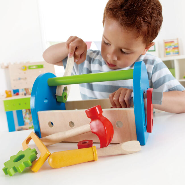 Fix It Kid's Wooden Tool Box Play Set W/ Accessories - Woodens - 2