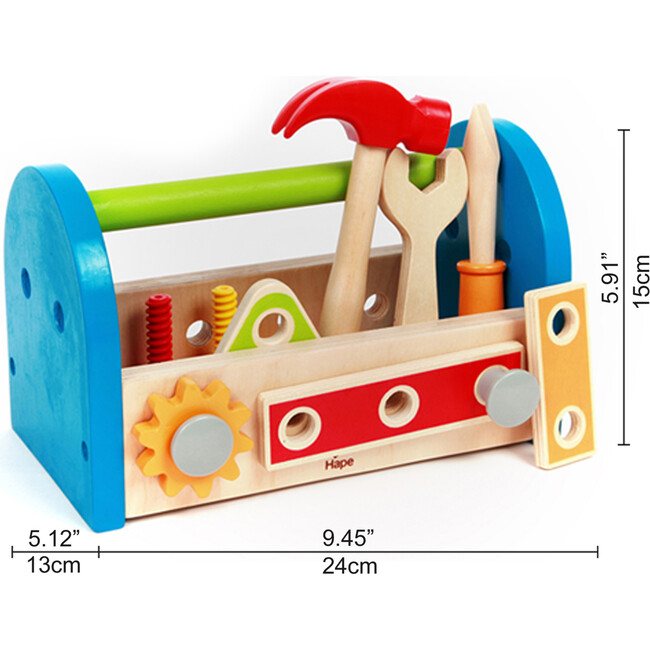 Fix It Kid's Wooden Tool Box Play Set W/ Accessories - Woodens - 4