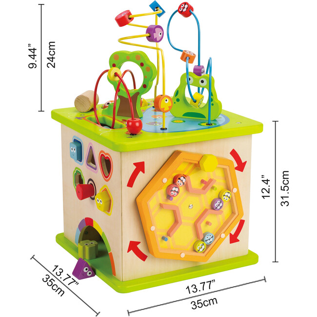 Country Critters 5-Sided Wooden Play Cube for Toddlers - Puzzles - 6