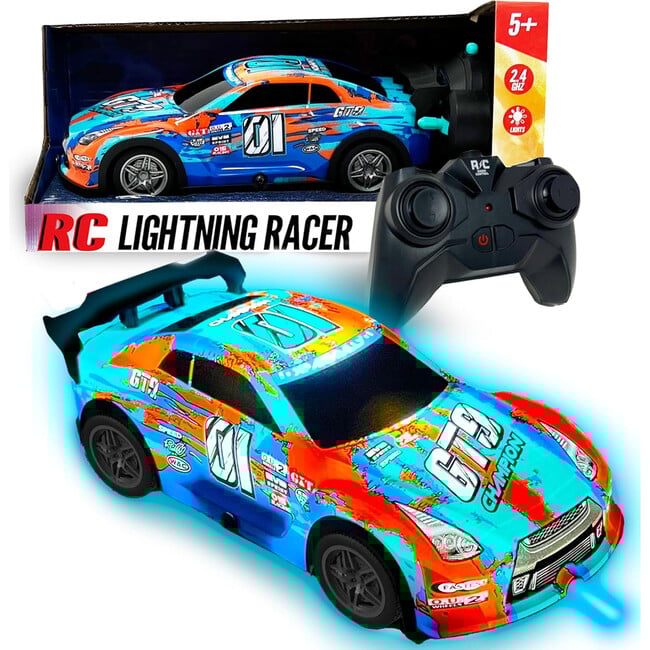 Hyper Drive: RC Lightning Racer - Blue-Teal-Orange - Remote Control - 1
