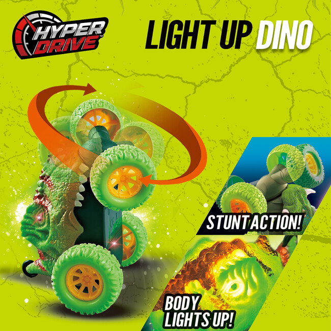 Hyper Drive: RC Light Up Dino - Green - Remote Control - 3