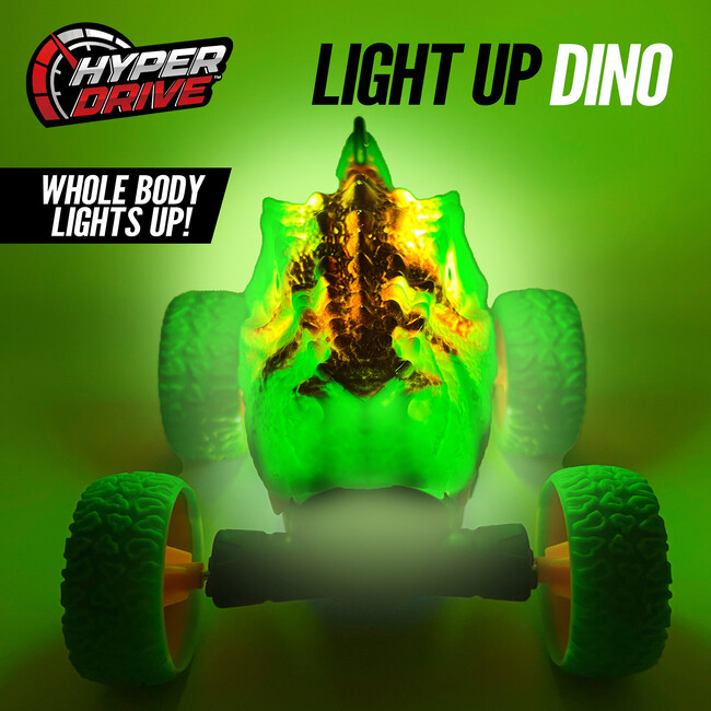 Hyper Drive: RC Light Up Dino - Green - Remote Control - 6