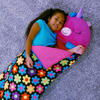 Happy Nappers: Pillow & Sleepy Sack: Large - Fiona The Purple Unicorn - Plush - 2