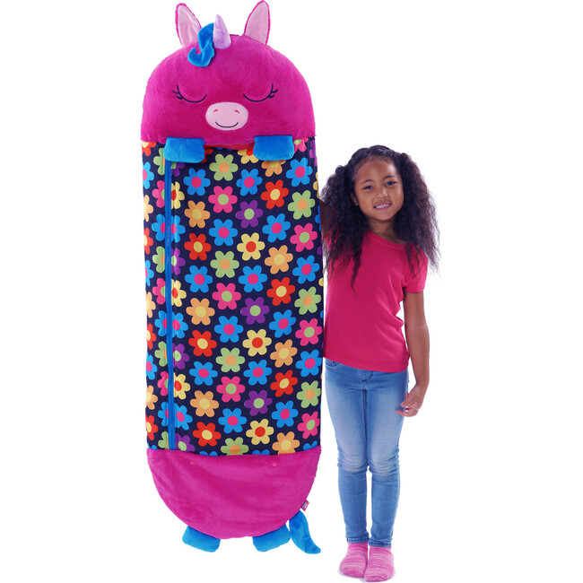 Happy Nappers: Pillow & Sleepy Sack: Large - Fiona The Purple Unicorn - Plush - 4