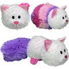 FlipaZoo Magic Tails Pink Unicorn to White Cat - 2-In-1 Animal Plush w/ Bonus 3" Baby Org - Storage - 2