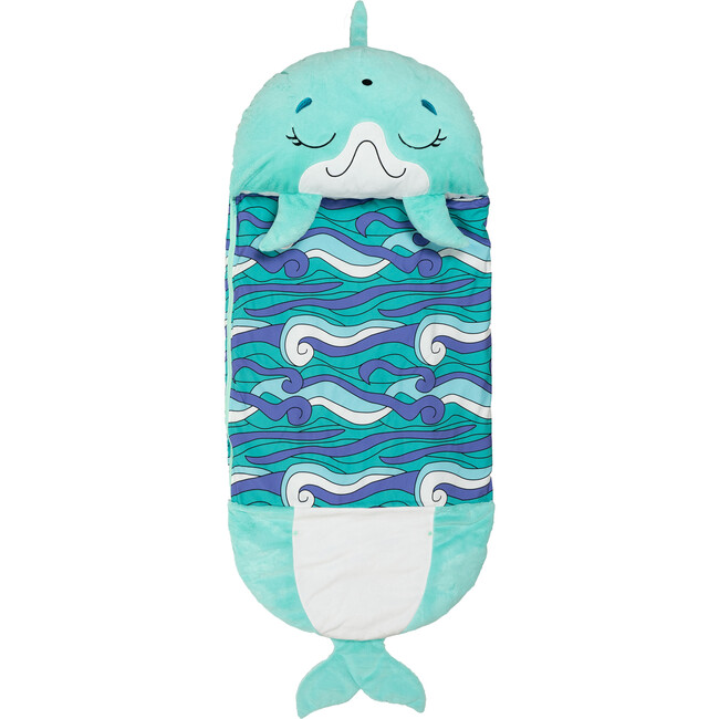 Happy Nappers: Pillow & Sleepy Sack: Large - Dolphin Disco