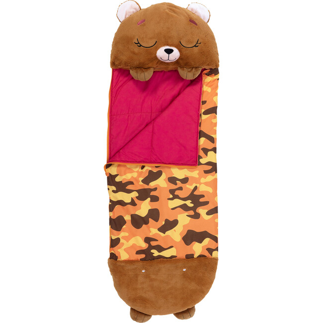 Happy Nappers: Pillow & Sleepy Sack: Large - Benny The Brown Bear