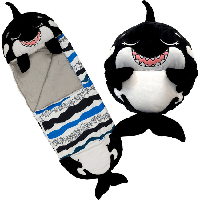 Happy Nappers: Pillow & Sleepy Sack: Medium - Ozzy The Black Shark - Plush - 2