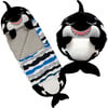 Happy Nappers: Pillow & Sleepy Sack: Medium - Ozzy The Black Shark - Plush - 2 - thumbnail