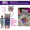 Happy Nappers: Pillow & Sleepy Sack: Large - Mouse - Plush - 4