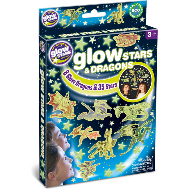 The Original Glowstars: Glowstars & Dragons Self-Adhesive Pads for Décor - STEM Toys - 1