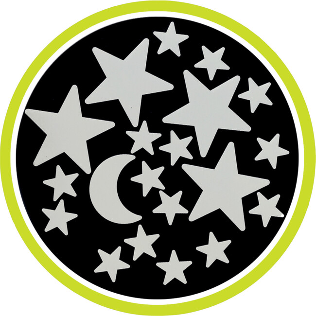 The Original Glowstars: Cosmic Glow Moon & Stars Self-Adhesive Pads for Décor