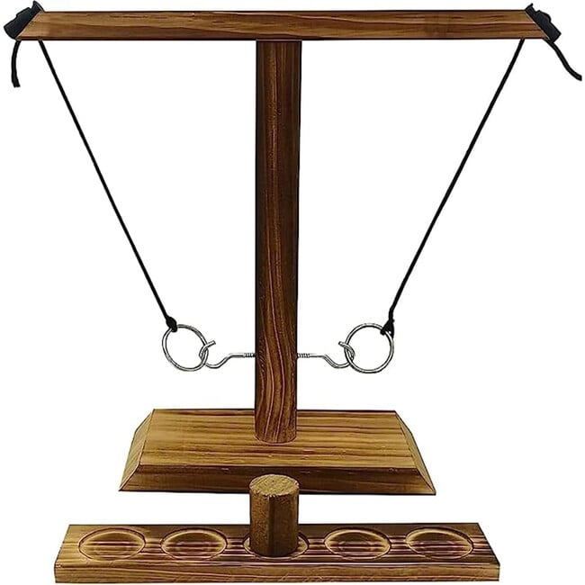 Wooden Hook & Ring Toss Game - Outdoor Games - 1
