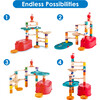 Quadrilla Stack Track Bucket Wooden Marble Run Construction - Games - 5
