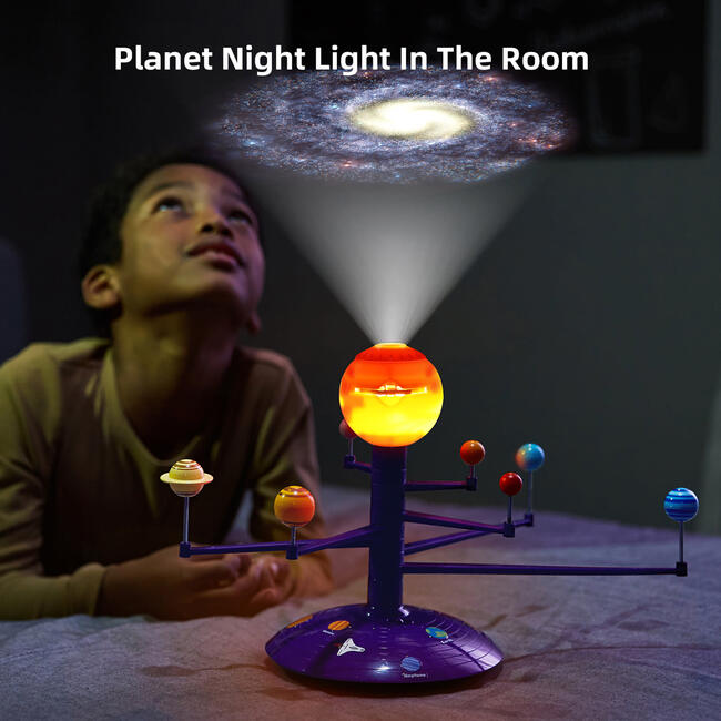 Hape: Science Can: Solar System Planetary Projector - 24 Space Images - Woodens - 4